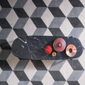 zanotta 671 niobe long oval marble table - ikonitaly