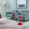 zanotta 631 tempo red next to sofa | ikonitaly