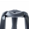 seat view graphite plopp metal kitchen stool by zieta