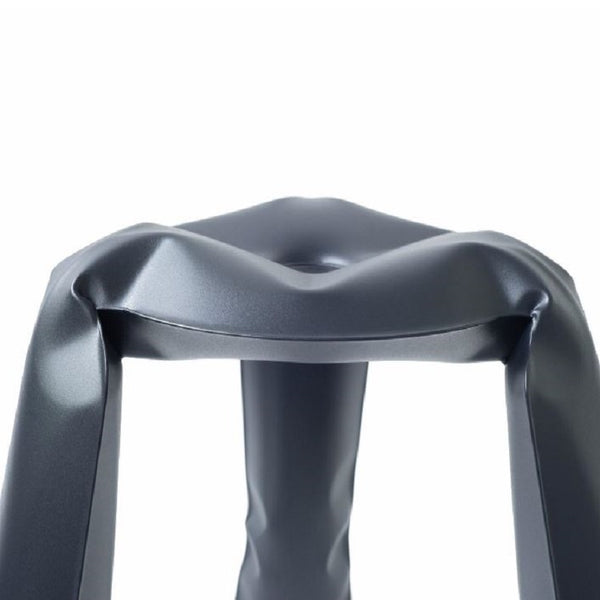 seat view graphite plopp metal kitchen stool by zieta