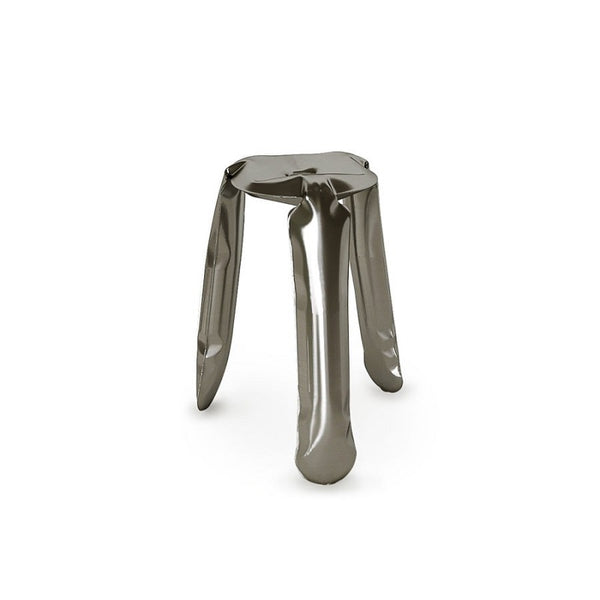 raw steel kitchen stool in metal zieta plopp