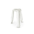glossy white zieta plopp kitchen stool | ikonitaly