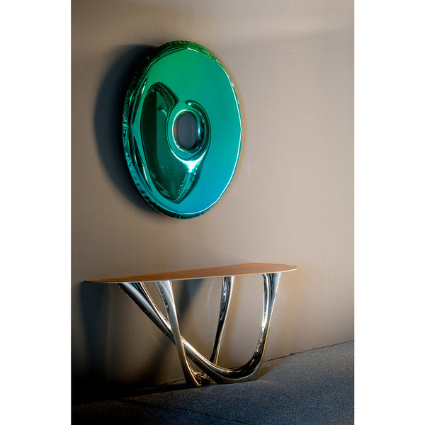 stainless steel wall mirror by oskar zieta